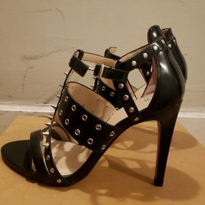 Zara black studded heels